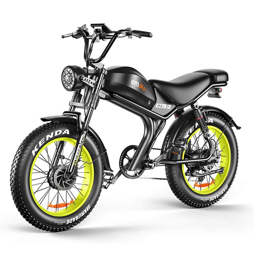 Электровелосипед Emoko C93-D с двойным приводом, 2000 Вт, 48 В 23 Ач, 20×4,0 широкие шины, Pedelec, гидравлические дисковые тормоза, E-Bike для ежедневных поездок и приключений на природе