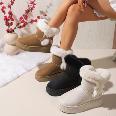 Женские зимние ботинки большого размера на платформе с необработанным краем, короткие ботильоны из замши, теплые ботинки из хлопка на флисовой подкладке