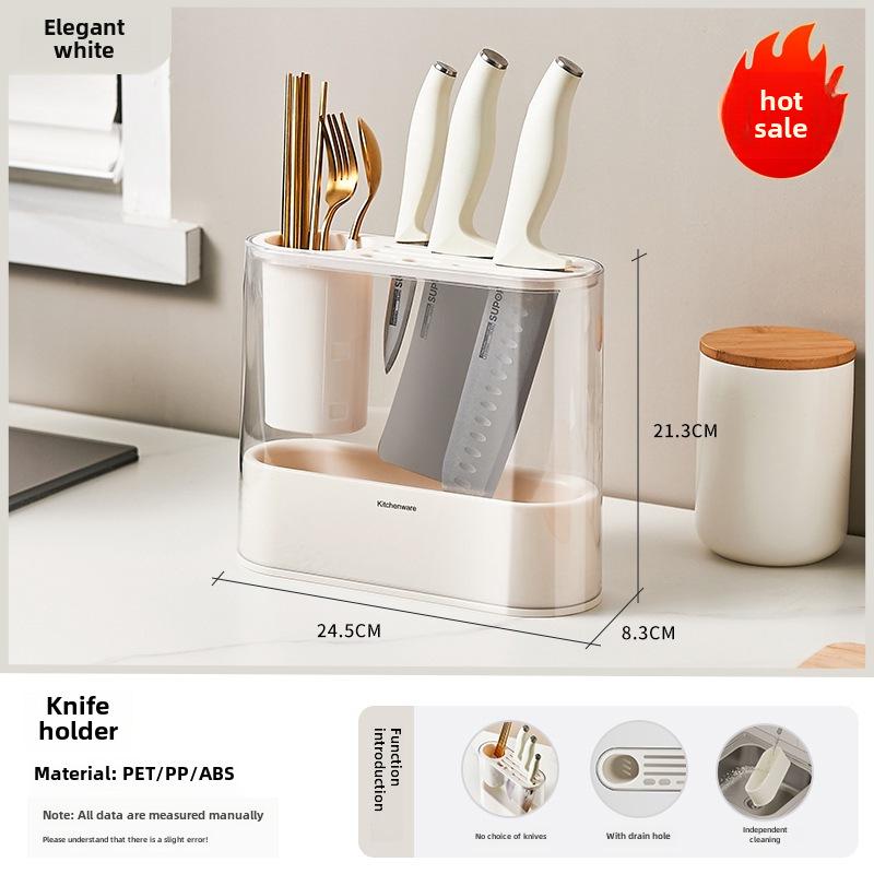 Новая многофункциональная кухонная стойка для хранения: Держатель для ножей, корзина для палочек для еды и органайзер для приправ