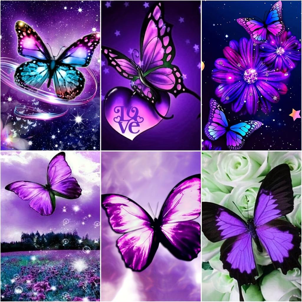 5D DIY Diamond Painting Beautiful Butterfly Diamond Embroidery Cross Stitch Kit Full Rhinestone Mosaic Home Decor