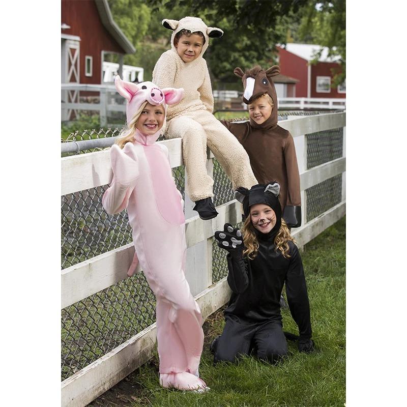 2025 New Arrival Uniese Boys Girls Lamb Woolly Sheep Child Costume Child Horse Costume Halloween Carnival Dress Up Party