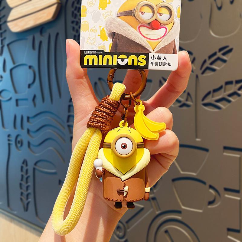 Minions Winter Keychain Cute Cartoon Charms For Backpacks And Gifts**