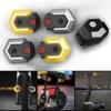 2023 NEW 4Pcs Bike Turn Signals Front and Rear Light with Smart Wireless Remote Control Bike Tail Light for Cycling Safety Warning Light with Horn