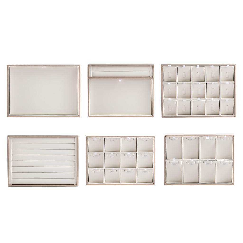 Штабелируемый лоток для ювелирных изделий из искусственной кожи, органайзер, ожерелье