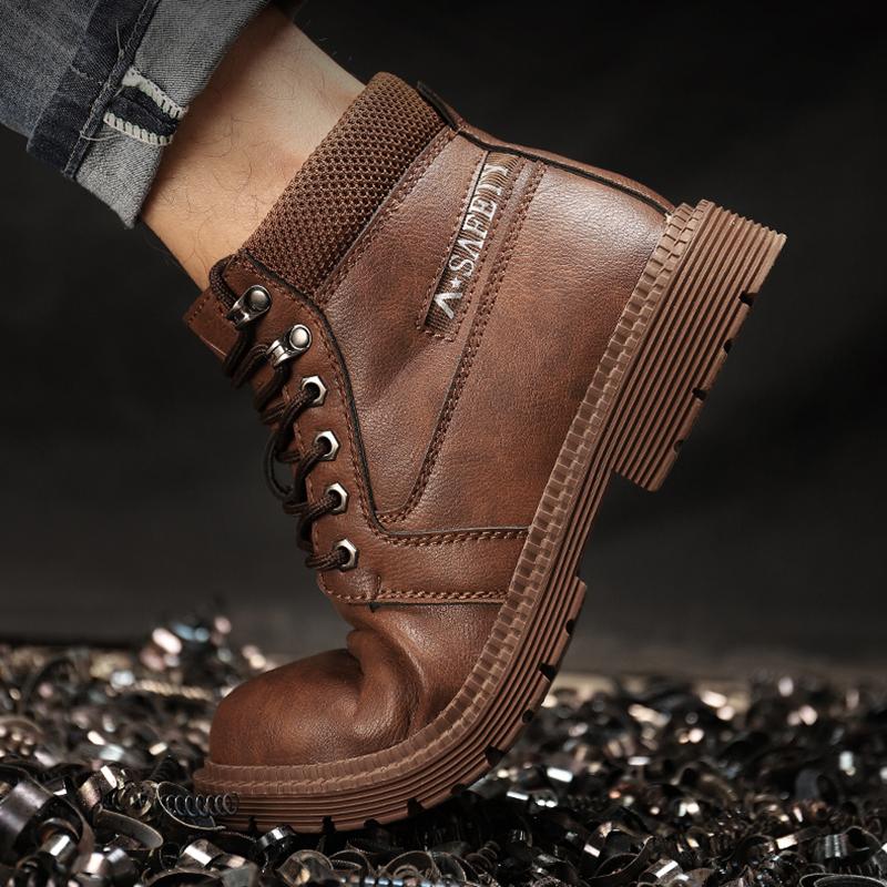 Износостойкие мужские рабочие защитные ботинки, противоударные рабочие кроссовки с защитой от проколов, водонепроницаемые ботинки, неразрушимые защитные рабочие ботинки