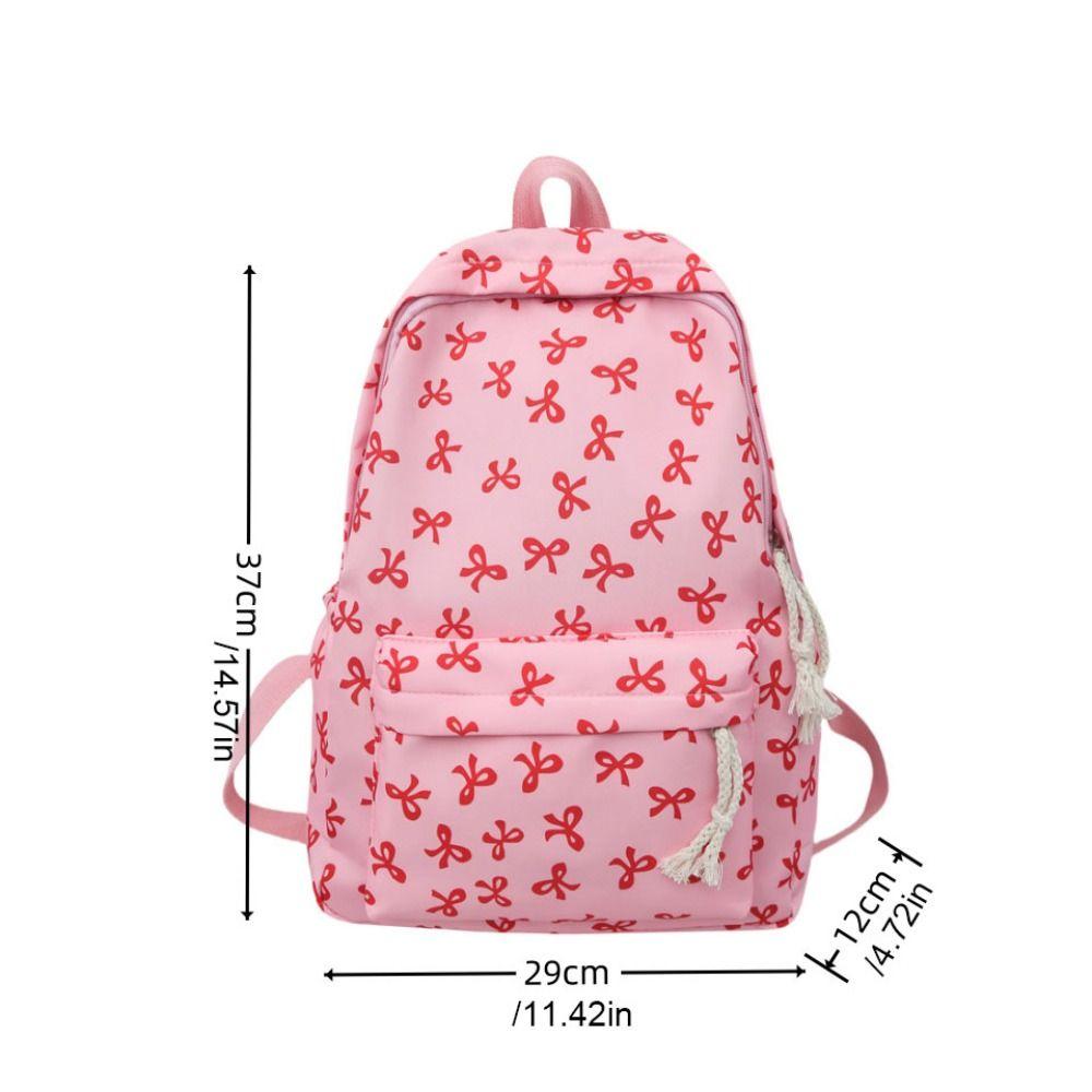 Large Capacity Bow Backpack Lightweight Teenagers Shoulder Bag Students School Bag Ladies/Girls
