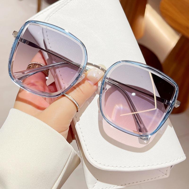 Роскошные квадратные солнцезащитные очки Мужские Женские Унисекс Брендовые Дизайнерские Градиентные Оверсайз Солнцезащитные очки Популярные для активного отдыха, путешествий, вождения