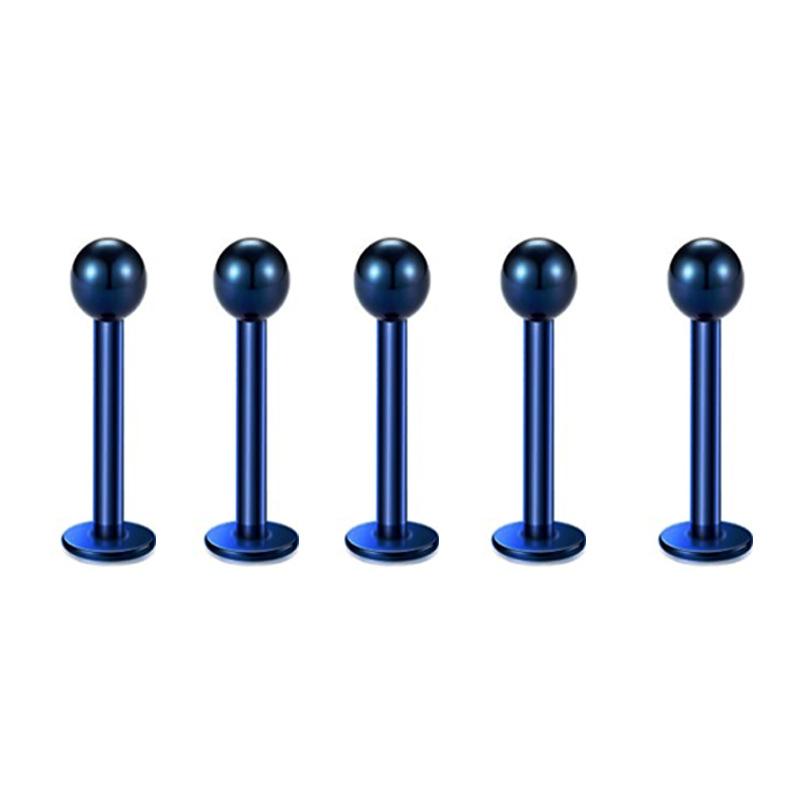 5Pcs Stainless Steel Lip Stud Eyebrow Stud Nose Stud Ear Stud Piercing Jewelry Body Piercing Jewelry