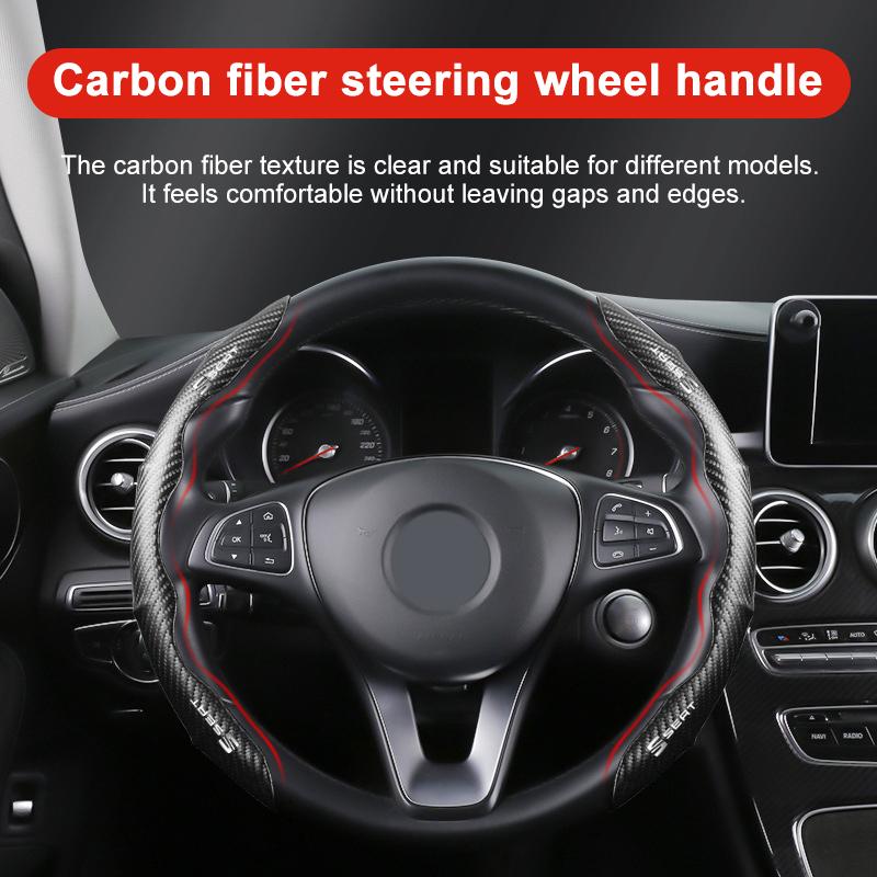 Универсальная нескользящая накладка на руль из углеволокна для Seat Alhambra MK3 Leon FR Altea Ibiza Toledo Cordoba Arona Ateca