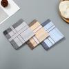 3Pcs 40x40cm Vintage Plaid Striped Woven Polyester Cotton Men Handkerchiefs Sweat Wiping Square Towels Soft Absorbing