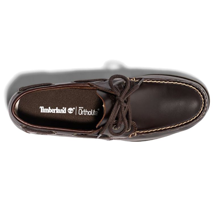 Timberland Кожаные мокасины Cedar Bay Повседневные низкие кроссовки Мужские кроссовки Темно-коричневые A199I