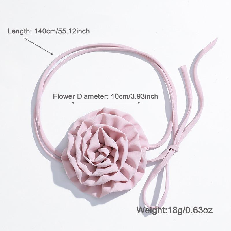 Новое шифоновое ожерелье-чокер в горошек с розами для женщин, аксессуары для вечеринок, длинное элегантное ожерелье с бантами