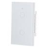 For Zigbee Tuya Remote Light Switch Voice Control 2‑Gang US Wall Touch Switch AC 100‑240V