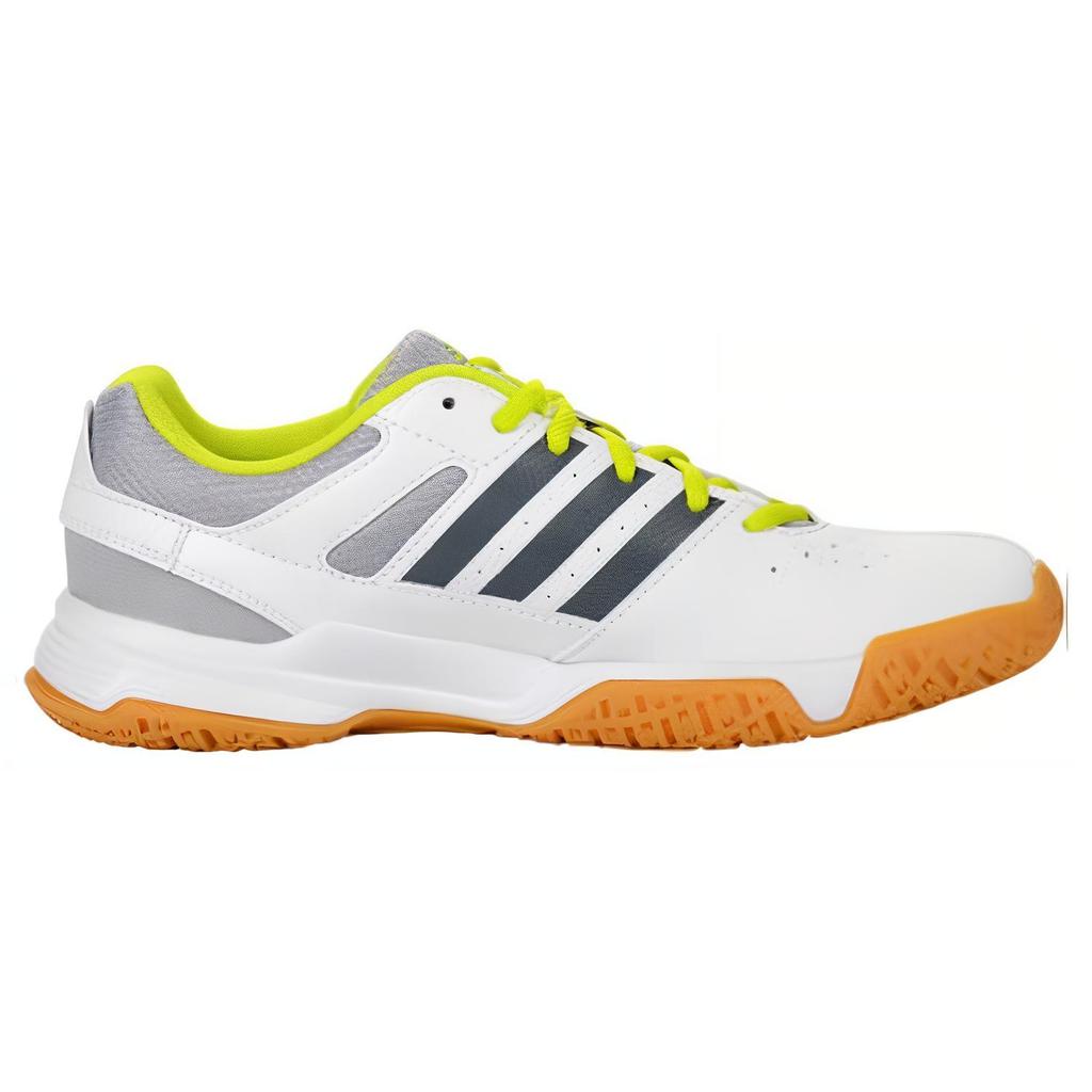 Adidas Quickforce 3 Удобные Простые Амортизирующие Прочные Низкие Кроссовки для Бадминтона Унисекс Обувь Бело-Зеленые B26432