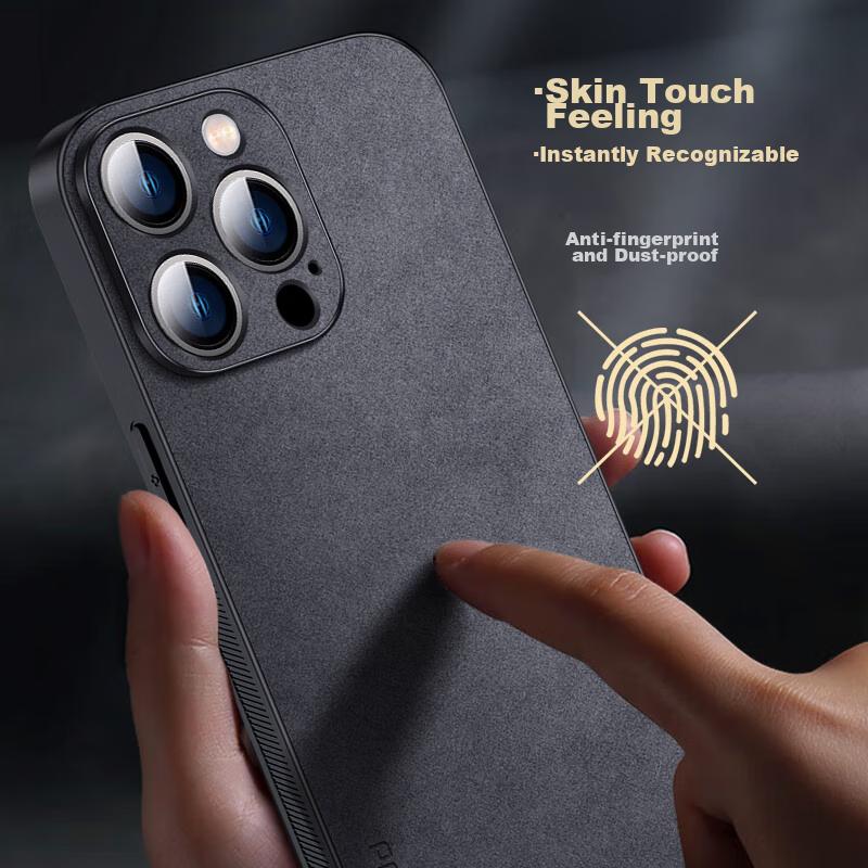 IPhone 12 Pro Case, Apple 12 Pro Protective Cover, Shockproof Full Lens Protection Soft, Simple Luxury Outer Casen, Leather Case in Black