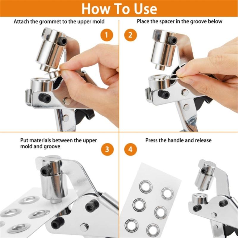 Люверсы для брезента, кожевенного дела, люверсные кольца для DIY одежды, удерживающие X3UC