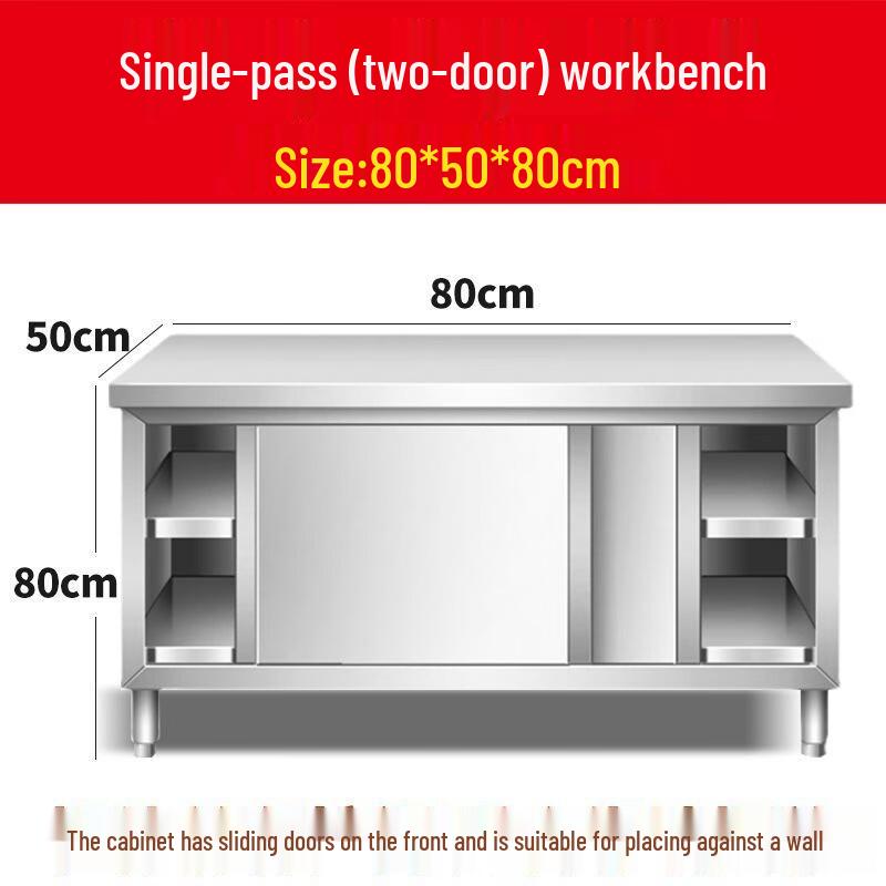 Stainless Steel Kitchen Work Table with Storage