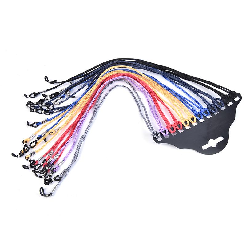 12 шт./лот, разноцветный нейлоновый шнур для очков, держатель для солнцезащитных очков, шейный веревочный ремешок