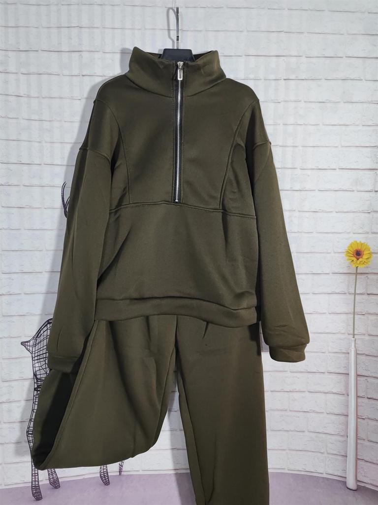 Женский флисовый костюм-двойка из свитера осень/зима 2023 г.: Европейская и американская уличная мода