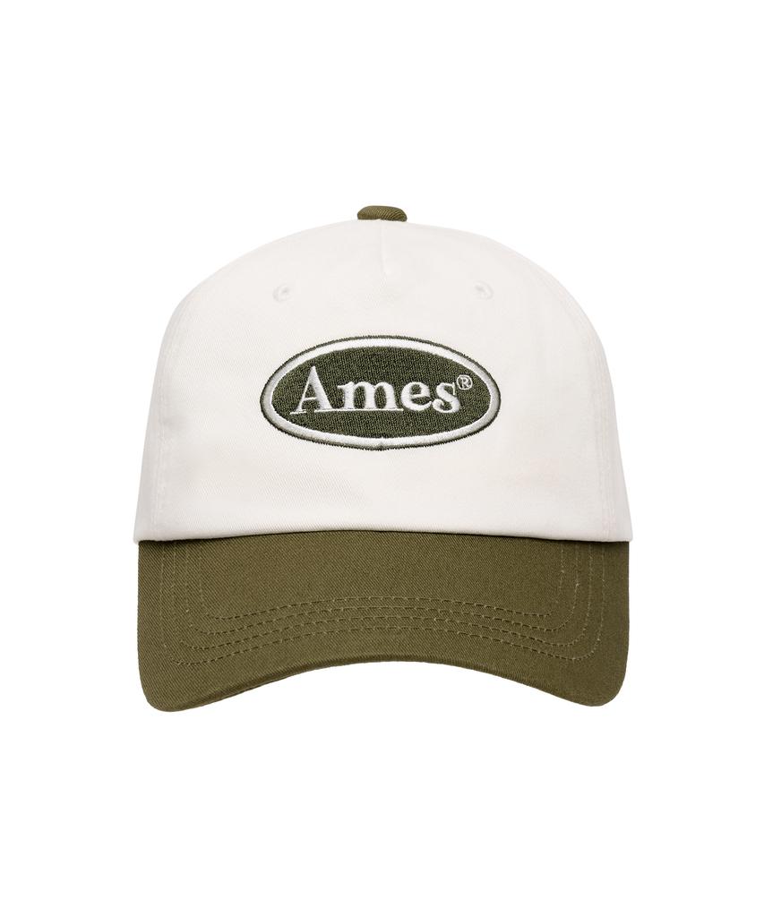Кепка-бейсболка AMES-WORLDWIDE с двуцветным символом-логотипом, цвет слоновой кости