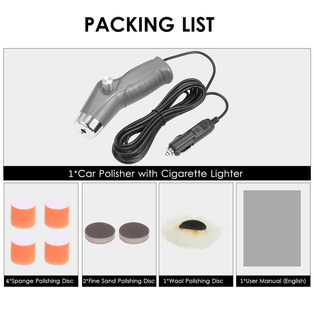 Мини-полировальный станок мощностью 60 Вт с прикуривателем, электрический полировщик для автомобилей с переменной скоростью, 8500 об/мин