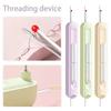 Портативная бытовая машина для вдевания нитки в иглу 2-в-1 с автоматической откидной направляющей проволокой, инструмент для вдевания нитки в иглу для пожилых людей