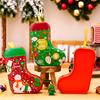 1 шт. Рождественская коробка для конфет в форме чулка, подарочная коробка для хранения закусок, жестяная коробка, рождественская подвеска