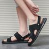Summer Men Sandals Men Flat Heel Casual Comfortable High-quality Beach Shoes Men Business Office Sandals Sizes 39-47