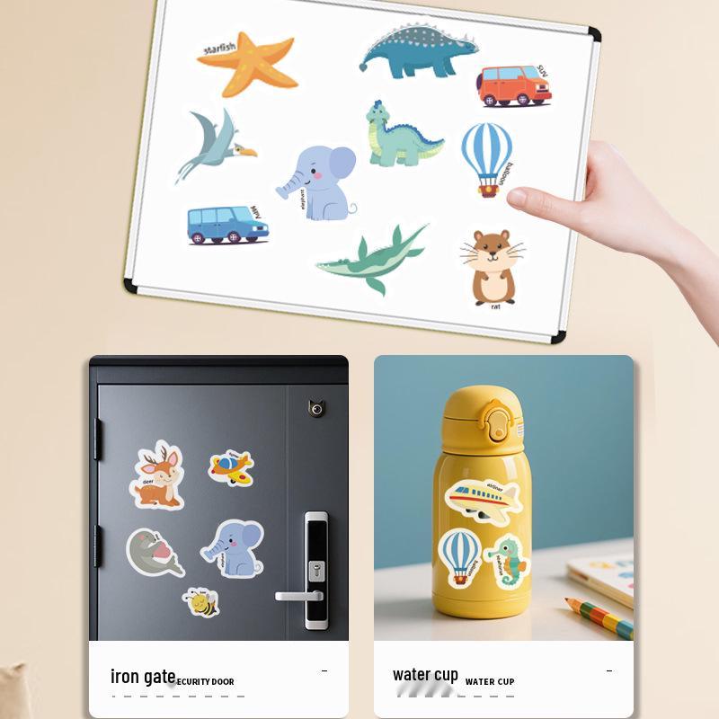 Интерактивный магнитный пазл и книга с наклейками для малышей в возрасте 1-6 лет