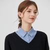 Ruffled Edge Pointed Collar Fake Collar For Women's Autumn & Winter Shirts Standing Collar Professional Collar Style Fur Collar