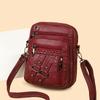 Женская мягкая кожаная сумка через плечо, сумка для мамы, большая вместимость, ретро-сумка для мобильного телефона