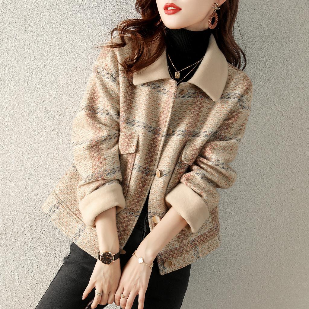 Зимняя повседневная куртка с небольшим ароматом и лацканами, короткая утолщенная теплая женская куртка