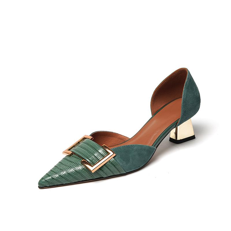 2024 Новая мода натуральная кожа обувь женские туфли на высоком каблуке праздничные свадебные туфли весна-лето туфли на каблуках женская обувь на каблуках для женщин