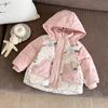 Зимняя пуховая куртка для девочек 1-3 лет, толстая, теплая, с капюшоном, верхняя одежда для малышей, наполнитель 90 г, 86-90% белого утиного пуха