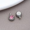 Zodiac Inlaid Diamond Stainless Steel Pendant for DIY Bracelets & Necklaces