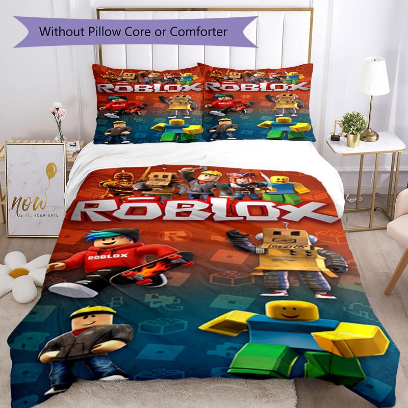 Постельное белье Roblox Дышащий пододеяльник с наволочками Декорационное постельное белье для спальни Украшение для дома Подарок на день рождения