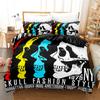 3D Digital Printing Bedding Four-Piece Set Three-Piece Set Skull Sheet Quilt Pillow