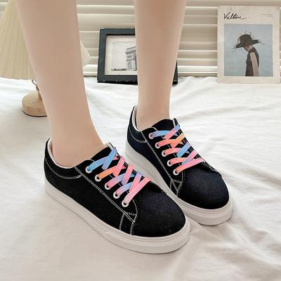 Мода 2024 Весенняя мода Новые сексуальные удобные и повседневные женские спортивные туфли с толстой подошвой, круглым носком и неглубоким вырезом