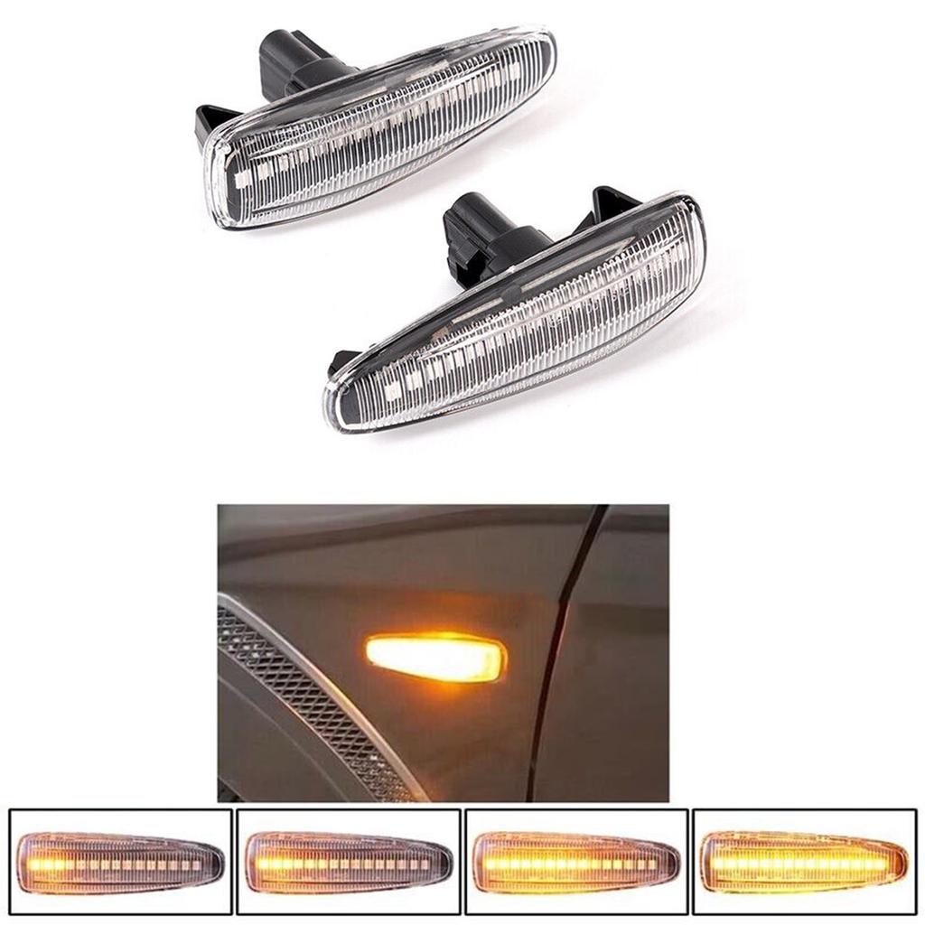 2 шт. Динамический указатель поворота, боковой габаритный огонь, последовательный свет для Mitsubishi Lancer Evolution Evo X Outlander Sport RVR ASX Mirage 2014-2019