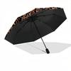 1pc Leopard Print Automatic Open/Close Umbrella, Portable Folding Umbrella, Compact Travel Umbrella for084