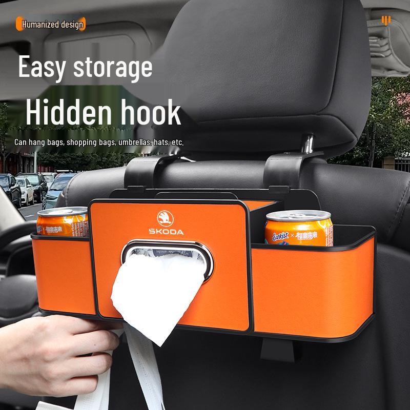 Skoda Rear Seat Storage & Cup Holder for Octavia, Superb, Rapid, Kamiq