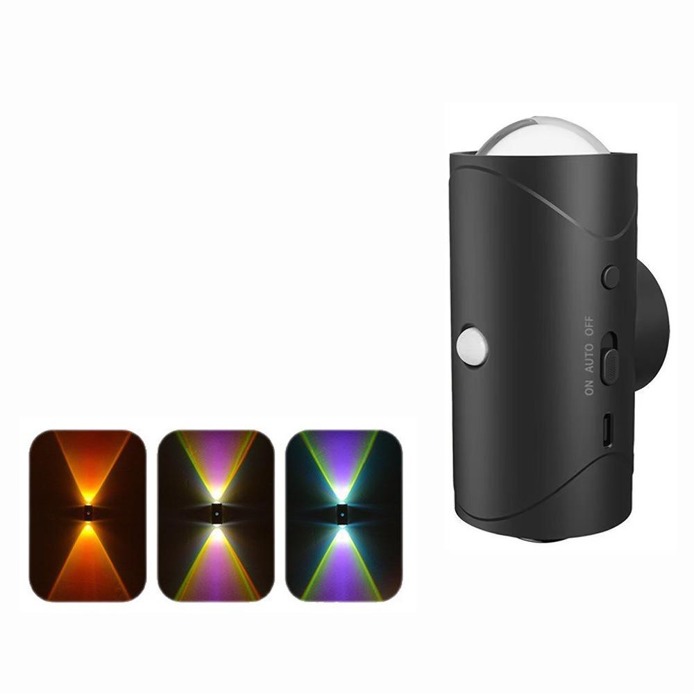 Rechargeable Atmosphere Light Smart Induction Wall Lamp Motion Sensor LED Night Light Bedside Lamp for Room Bar Decoration