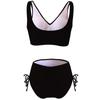 European and American Women's Swimwear Separate Bikini Sexy High Waist Solid Color Bikini Women's Swimming Suit