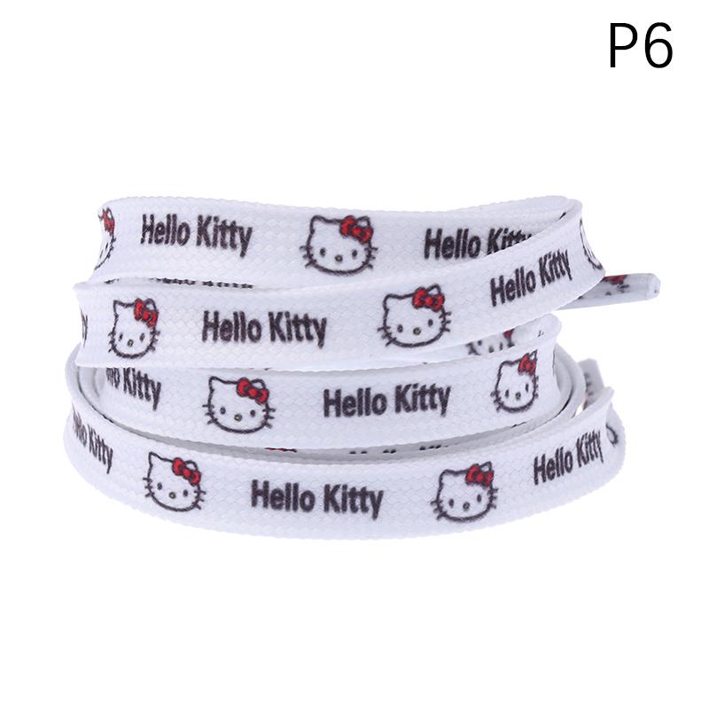 2 шт. Шнурки Sanrio Мультяшные Cinnamon Kuromi Hello Kitty Плоские Шнурки для Обуви Аксессуары Шнурок 120 см Подарки для Девочек