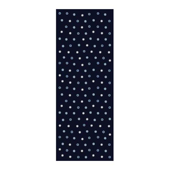 Hamamonyo Tenugui Towel - Nagomi Mizutama (Navy Blue) - Polka Dot, Retro, Dyed Cotton 100%