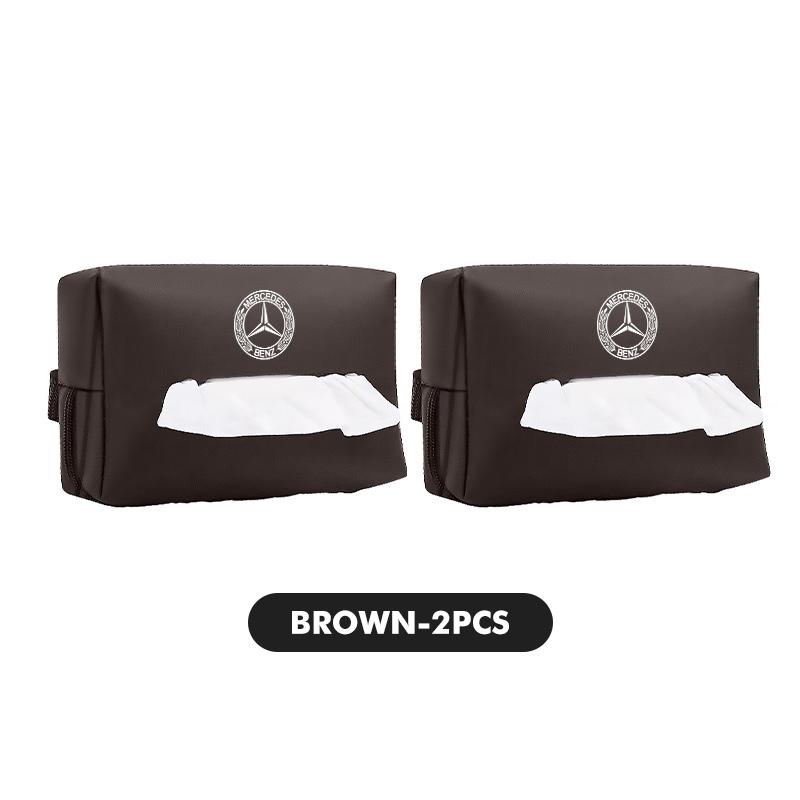 CGRE6 For Benz 1/2PCS Car Interior Tissue Bag Seat Back Tissue Storage Box Holder Accessories AMG VIANO GLB GLC W108 W124 W126 W169