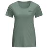 Jack Wolfskin Tech Tee W, Womens green T-shirt