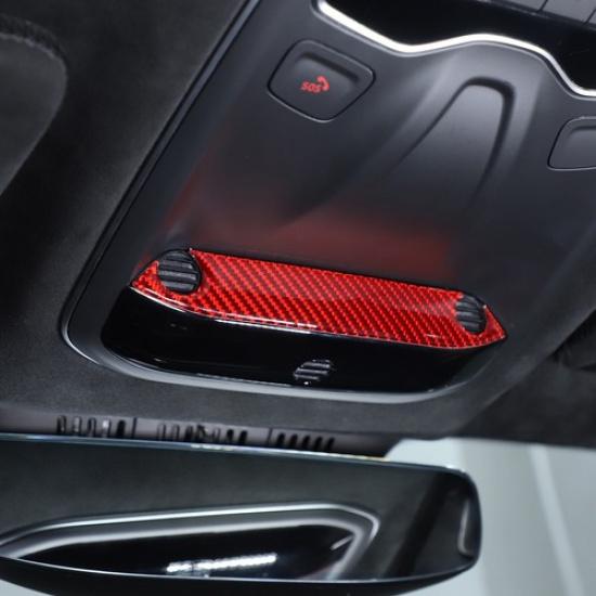 Red Soft Carbon fiber Reading light Switch Trim Sticker For Lotus EMIRA -25