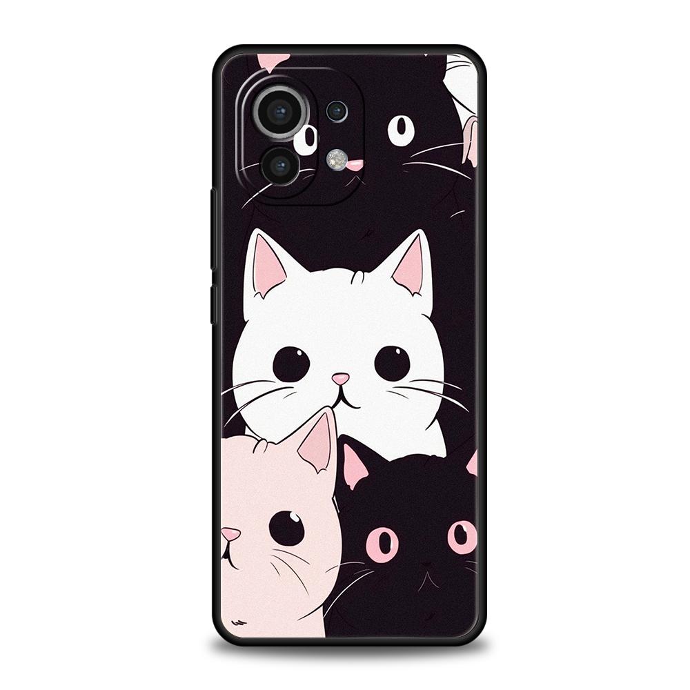Милый Чехол для Телефона с Кошкой Для Xiaomi 15 14 13 12 Lite 14T 13T 12T Pro Poco X7 X6 X5 X4 X3 NFC F7 Ultra F6 Pro Мягкий Чехол