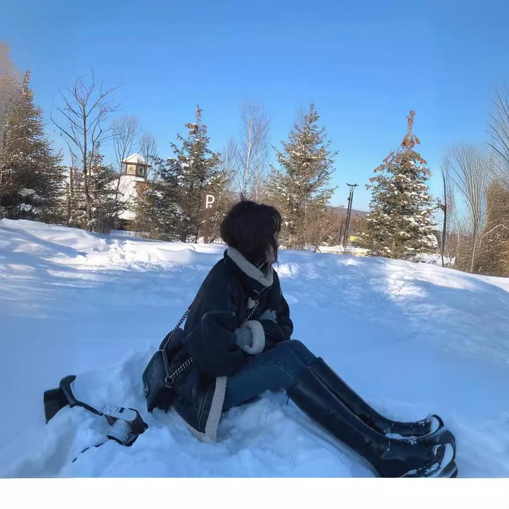 Новая зимняя куртка из овечьей шерсти с мехом, женская замшевая байкерская куртка из овечьей шерсти и хлопка